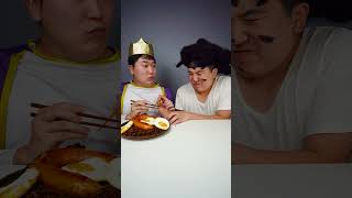 BLACK BEAN NOODLES Kielbasa Sausage mukbang  TikTok Funny Videos shorts [upl. by Fugate891]