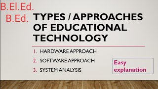 Types of Educational technologyhardware software amp system approach [upl. by Kluge188]