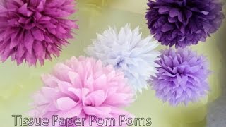 How to make Pom Poms with tissue paper [upl. by Dagna]