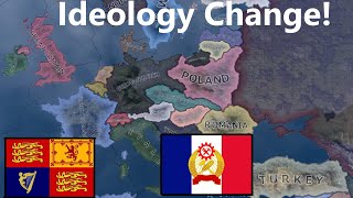 What If France became communist And Britian Monarchist Hoi4 Timelapse [upl. by Nerland754]