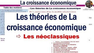 Les théories de la croissance économique  Partie 3  Lapport des néoclassiques [upl. by Edison]