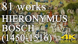 Hieronymus Bosch  Deep insight into humanitys desires and deepest fears  painting collection  4K [upl. by Eisac]