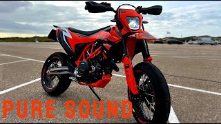 KTM 690 SMC R 2021  TUNNELS  LEOVINCE EXHAUST POV  PURE SOUND [upl. by Hubble]