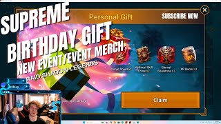 NEW PLARIUM BIRTHDAY GIFTSNEW ASGARDIAN CHALLENGENEW RSL MERCH RAIDSHADOW LEGENDS [upl. by Ardme437]