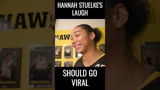 Iowas Hannah Stuelke Has A Great Laugh hawkeyes shorts [upl. by Ethyl]