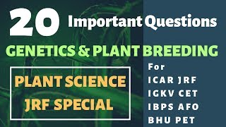 PLANT SCIENCES ICAR JRF  GENETICS amp PLANT BREEDING QUESTION BANK Part1 AGRICARE AS [upl. by Hadsall]