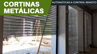 Cortinas metálicas microperforadas a Control Remoto [upl. by Lorna]