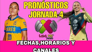 JORNADA 4 LIGA MX FEMENIL CLAUSURA 2024 FECHAS HORARIOS Y CANALES [upl. by Darnall]