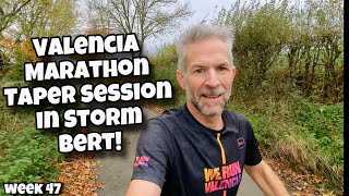 Valencia Marathon Taper Session in Storm Bert [upl. by Eilra]