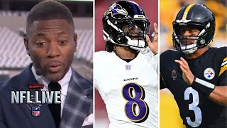 NFL LIVE  quotRavens will NEVER win Super Bowl with this corequot  Clark on Steelers beat Lamar Jackson [upl. by Waxman498]