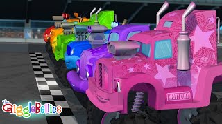 Race to Learn Colors  Nursery Rhymes for Kids  GiggleBellies [upl. by Einnol931]