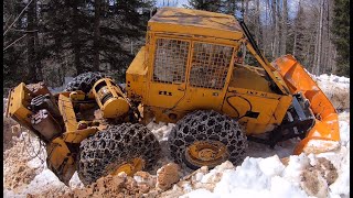 Skidder in a Snow plowing [upl. by Darnall209]