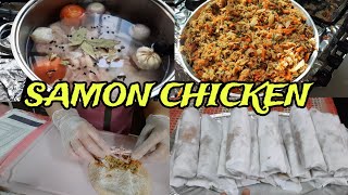 HOW TO PRAPARE AND COOK THE CHICKEN SAMON  ARABIAN FOOD   Daripa BALAWAG arabianfood ofw [upl. by Cusack]