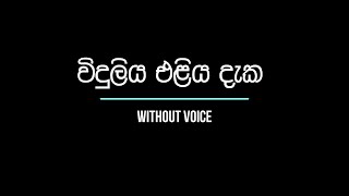 Viduliya Eliya Daka විදුලිය එළිය දැක  Without Voice [upl. by Mlohsihc504]