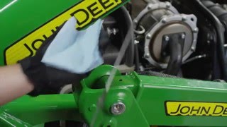 How To Change Your Engine Oil And Filter In A John Deere Compact Tractor Part 1 [upl. by Goody]