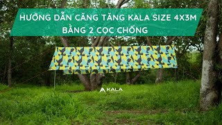 Hướng dẫn căng tăng che Kala bằng cọc chống trong không gian không có cây [upl. by Mirna704]