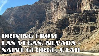 Virgin River Gorge Scenic Drive Las Vegas Nevada  Saint George Utah [upl. by Enitnelav]