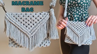 How to make a bag  Macrame Bag Tutorial  torba ze sznurka  jak zrobić  torba z makramy [upl. by Marcellus834]