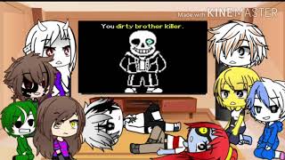 Undertale reacts to undertale ddd Sans and Yukari vs Frisk [upl. by Fidelio]