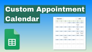 How to Create a Dynamic Appointment Calendar in Google Sheets [upl. by Annaehr]