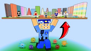 KEREM KOMİSER BİZİ KORUMAK İÇİN ŞEHRİ HAVAYA KALDIRDI😱  Minecraft [upl. by Enelrats]