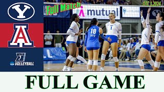 BYU vs Arizona Full Match  Womens College Volleyball 2024  NCAA Volleyball 2024 [upl. by Rednal]