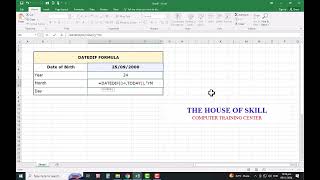 datedif Formula in excel [upl. by Ellehcir743]