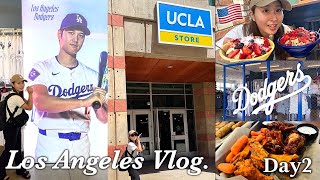 【ロサンゼルスVlog】6泊8日のLA Vlog旅行🇺🇸✈️大谷翔平ドジャーススタジアムショップUCLA大学・ショップアサイボールBuffalo Wild Wings [upl. by Thamora]