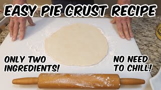 Easy Butter Pie Crust Recipe From Scratch  No Chill No Shortening No Food Processor No Sugar [upl. by Culosio]