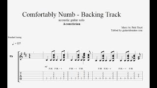 Acoustician  Comfortably Numb solo  guitar backing track  acoustic rhythm guitar chords [upl. by Anitsyrk]