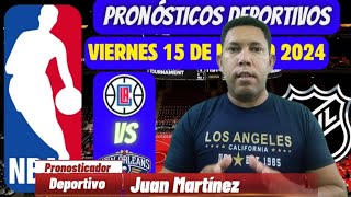 Pronosticos Deportivos Viernes 15032024 Jugada Imperdible 5 Equipos NBA NHL Hubo Parley 💵💵💵 [upl. by Rosita]