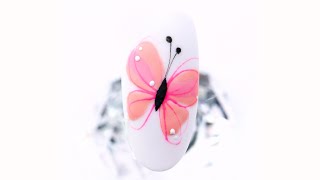 Letnie zdobienie paznokci  MOTYL  Summer nail art [upl. by Justis719]