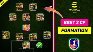 All Best 2 CF Formations In eFootball 2024 Mobile  Best 2 CF Formation In eFootball 2024 🔥 [upl. by Desirae]