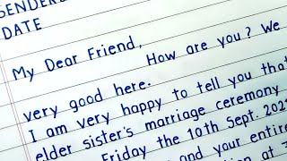 Letter to friend inviting to sisters marriage ceremony  Letter to friend for sisters marriage [upl. by Jemy]