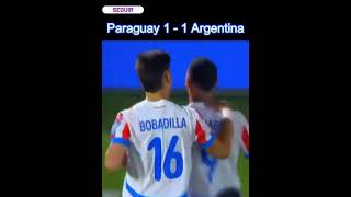 Golazo de chilena Paraguay 1  1 Argentina argentina paraguay lacobra davooxeneize futbol [upl. by Ahter]