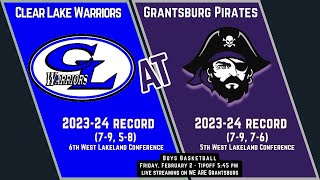 Clear Lake Warriors 79 58  Grantsburg Pirates 79 76 Boys Basketball  second half [upl. by Pelmas]