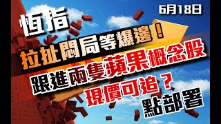 港股速報 恆指悶局｜｜跟進兩隻蘋果概念股推介｜700騰訊｜9988阿里巴巴｜3690美團｜968小米｜2382舜宇光學｜285比亞迪電子｜981中芯國際｜恒生指數港股｜18062024 [upl. by Helali]