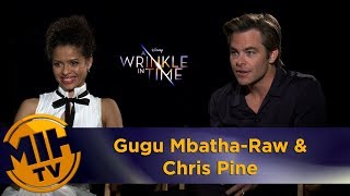 A Wrinkle in Time Gugu MbathaRaw amp Chris Pine Interview [upl. by Rotce746]