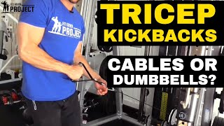 How To Do Tricep Kickbacks Properly  Using Both Cables amp Dumbbells [upl. by Yesnyl724]