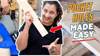 Pocket Holes 101 StepbyStep Guide for Beginners  How to use a Kreg Jig [upl. by Atinahs]