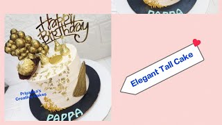 Elegant tall Cake Gentle man Cake Chocolate Cake like subscribe cakedecorating tendingcake [upl. by Pepi]