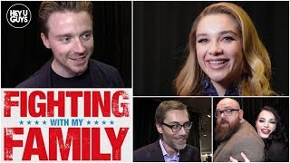 Fighting with my Family Premiere  Florence Pugh Jack Lowden amp WWE Knight Family Interviews [upl. by Cristiano]