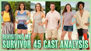 Revisiting My Survivor Season 45 Pre Season Cast Analysis [upl. by Toni559]