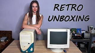 RETRO PC Unboxing Computer hardware CRT Monitor Computer Case Hardware [upl. by Anyalram]