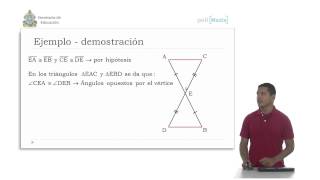 Ibertel Honduras Matemáticas 8º 50 Geometría Congruencia de triángulos Demostraciones [upl. by Lrak692]