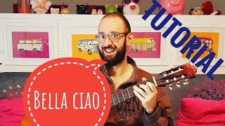 Come si suona BELLA CIAO  tutorial chitarra  accordi facili senza barrè  flashmob balconi [upl. by Aerdnaeel661]