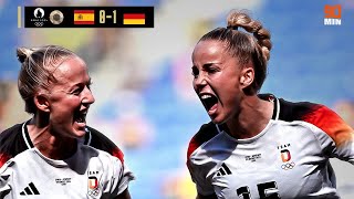 Deutschland vs Spanien  10  Zusammenfassung  Olympia 2024 Frauenfußball  deutschland spanien [upl. by Nohsid972]