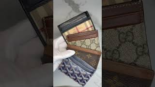 Goyard vs Louis Vuitton vs Gucci vs Burberry Card Holder Wallets fashion luxury shorts [upl. by Annoval474]