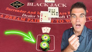 DOUBLED A SOFT 20  MASSIVE SESH blackjack [upl. by Batista]