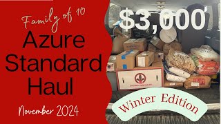 Azure Standard Haul November 2024  Family of 10 [upl. by Eilitan]